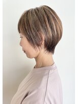 ディスアンドザット あびこ店(THIS&THAT) ショート×ラベンダーベージュカラー