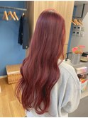 透明感カラー★ダブルカラーブリーチチェリーピンク