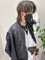 ジーナ 天神(Zina)&nbsp;長めセンターパートウルフ 【メンズサロンZina 天神】