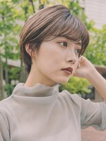 ガーデンヨコハマ(GARDEN YOKOHAMA) ショート チェリーブラウン デジタルパーマ 丸型 卵型 四角