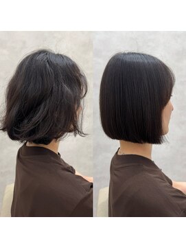シンズ 銀座(sins) ボブスタイルにはsins式髪質改善酸性ストレート[30代40代50代]