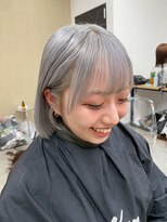 キング 枚方店(K!ng) ハイライトカラーミルクティーベージュレイヤーカット