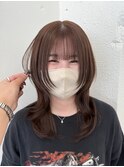 ウルフレイヤー/ココアブラウン/ウルフカット