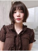 お洒落なレイヤーカットハッシュカットレイヤーボブ渋谷