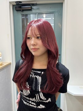 色持ち重視暖色系カラー/韓国風くびれ巻き