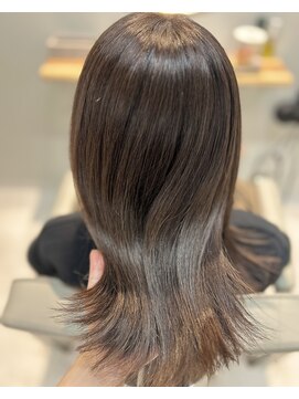 白髪ぼかしグレージュ