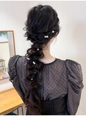 小顔に見せるヘアセット/タイトで大人可愛い/結婚式/髪質改善