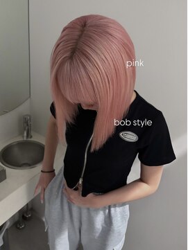 キオク(KIOX) ピンク/ボブスタイル/ハイトーン/ワンカラー/名古屋