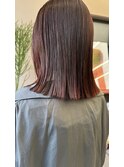 20代30代40代髪質改善カラーダークレッド艶感ストレート