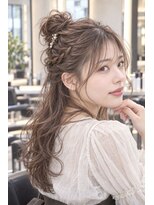 アーダー 郡山駅前店(ADER) ルーズお団子ハーフアップ×編み込みアレンジ