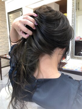 キャンディボックス 和白店(CANDY BOX) 【ＲＹＵＢＩ】ブルーベージュ暗髪＋インナーカラ【エヌドット】