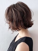 アイティー バイ アルバム 浦和店(IT by ALBUM) 3Dハイライトボブ_セミウェットウェーブオリーブカラー_ba305481