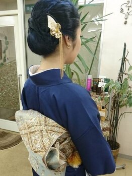 まり美容室の写真/【特別な日の着付け&ヘアセットは”まり美容室”】着物／訪問着／袴／振袖／浴衣どれもご対応します◎