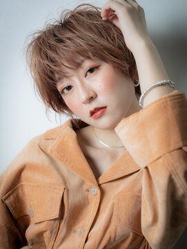 カバーヘア 上尾西口店(COVER HAIR) ヴェールカラーくせ毛風ミニウルフマッシュw上尾10代20代30代