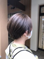 トリート 海浜幕張店(TREAT)&nbsp;パールグレージュ×丸みショート_海浜幕張