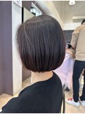 白髪馴染ませカラー（トーンアップ）ボブ