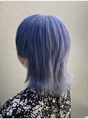 【Sepiage　成増店】ミディアムウルフ/パープルアッシュ