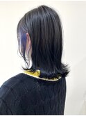 ブルーブラック+パープルインナーカラー