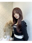 韓国風Cherry Brown×シールエクステ