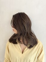 小森谷,黒髪,グレーベージュ,レイヤーロング,前髪パーマe8
