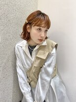 マイル 渋谷(mile)&nbsp;オレンジブラウン×ニュアンスボブ