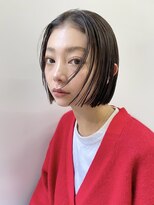 ミィ 表参道(mee.) デザインカラー/レイヤーカット/ウェットヘア/オリーブベージュ