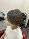 白髪ぼかしハイライト×グレーカラー☆