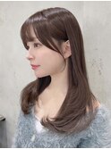 ミニウルフレイヤーカット顔周り前髪韓国ミディアムロング／大宮