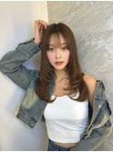イメチェン外ハネボブ美髪ワイドバング/レイヤーカット顔周り
