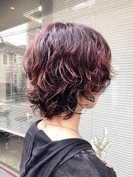 トオ(TOH) ショートパーマナチュラルくるくるパーマウェーブウルフパーマ