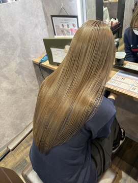 ザ ラブズ ラフズ ヘアー 本店(the loves laughs hair) 艶々ブラウンベージュ/髪質改善トリートメント/うるつや