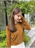 デザインカラー レイヤーカット ウェットヘアベビーピンク