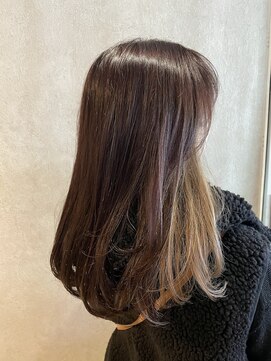 リブート(Re:Boot) ピンクボルドーカラー/ミルクティーインナーカラー