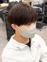 マッシュナチュラルカラーマッシュメンズヘアカラーツーブロック
