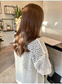 ブリーチなしカラーブラウンベージュカラー透け感カラーロング