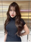 くびれヘア×ココアベージュ/新宿