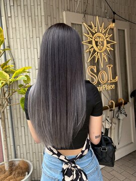 ヘアプレイスソル (HAIR PLACE SoL) ブリーチカラー/グレージュカラー/ストレートヘア