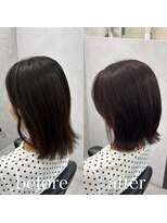 ヘアサロン ドットプラス 町田店(dot. plus) ミディアムレイヤーボブ/レイヤーボブ/レッドブラウン/町田