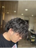 無造作シャドーパーマ×マッシュ