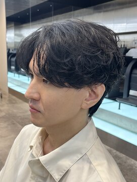 フィフスパーク(fifth PARK) 渋谷フェザーパーマ毛流れニュアンスパーマメンズビジネスヘア