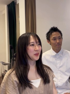 ヘアーサロンテン モトアザブ(hair salon Ten motoazabu) ミルクティーブロンド/ダークブルー/デジタルパーマ/麻布十番