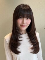 ベル 流山おおたかの森(BELLE) 顔周りレイヤー×透明感たっぷりチョコレートブラウン