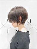大人ショート/縮毛矯正/学割U24/ブルーカラー/くすみベージュ