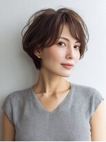 Heart's美人設計と白髪ぼかし専門店 青山表参道店 脱白髪染め/ショートヘア【ハーツ】&nbsp;白髪ぼかし脱白髪染め似合わせショートボブ40代50代60代