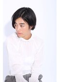 大人可愛い20代30代40代小顔ワンサイドショートボブ丸み前下がり