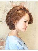 白髪染めでも明るく綺麗に！美シルエットボブ