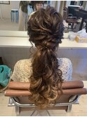 *結婚式*花嫁*参列/ローポニーテール