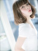 小顔前下がりワンカールボブ