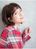 〈NOB杉田店〉ショートヘア小顔カット前髪カットアッシュ黒髪