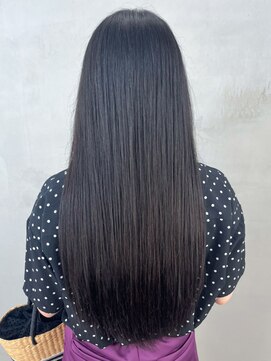 アイティーバイアルバム 松戸店(IT by ALBUM) 暗髪ナチュラルストレート_チェリーブラウンフェミニン_ba406171